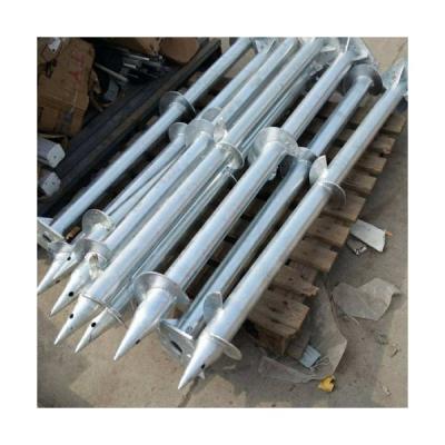 China Solar Open Ground Support System Steel Pipe Anchor / Construction Galvanizing / Hot Dip Bridge Field No Dig Ground Screw for sale