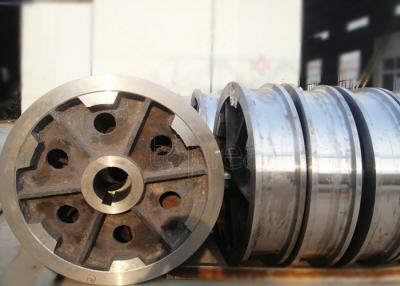 China International standard single or double flange forged steel crane rail wheel for girder crane for sale