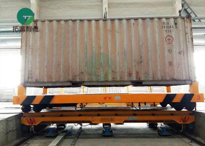 China Industrial material transport slab deck 40 tons transfer cart for lifting and handling containers for sale