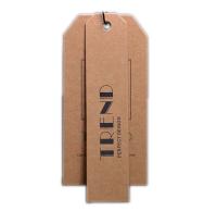 China Personalised Kraft Leather Hangtag Brown Price Tags Label For Brand Clothing Luggage for sale