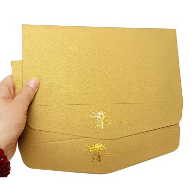 China Druk Mini Kraft Paper Envelopes Gold voor Verpakking Post Te koop