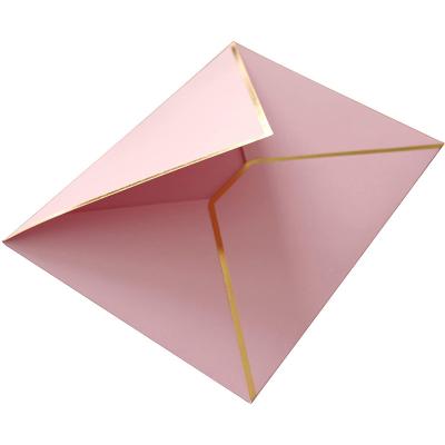 China Rose Gold Pink Bronzing Paper-de Douaneembleem van de Uitnodigingsenvelop Te koop