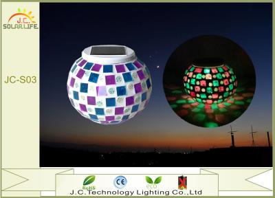 China Colorful Glass RGB 2V 120mah Solar LED Emergency Light For Bedroom for sale