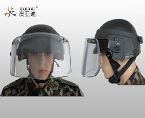 China NIJ IIIA Standard and PC composite bullet proof glass Bulletproof Face Shield with  0.04m2 Protection area for sale