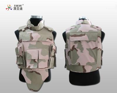 China Anti-uv, PE of Aramid en NIJ IIIA camoufleer Kogelvrij vest met 0.55㎡ Beschermingsgebied Te koop