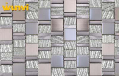 China Low Temperature Resistance Glass Stone Kitchen Mosaic Tiles For Backsplash for sale