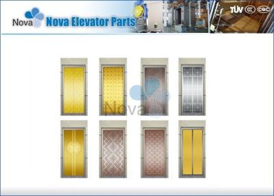 China Glass Steel Elevator Door Plate / Lift Door Plate in Mirror Golden for sale