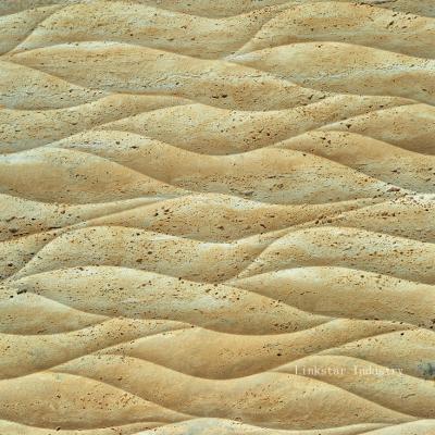 China Natural travertine 3d textured wall art cladding tile for sale