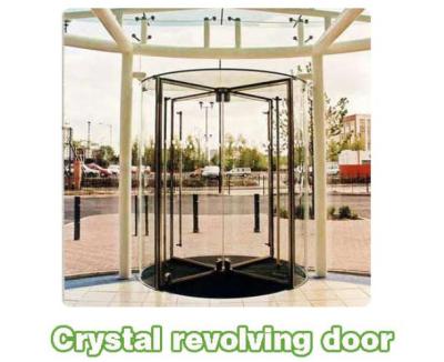 China Shopping center mansion Automatic crane Revolving Door Unit with 3 or 4 wings for sale