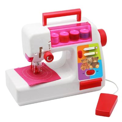 China Factory Make Kids Mini Portable Chainstitch Zigzag Straight Patterns Battery Operated Sewing Machine Toy 1866 for sale