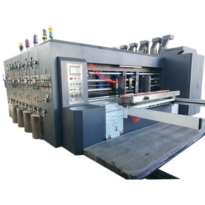 China Factory Large Carton Box Machine Automotive 4 Color Printer Diecutter Machine For Fruit Pizza Box Making Machine for sale