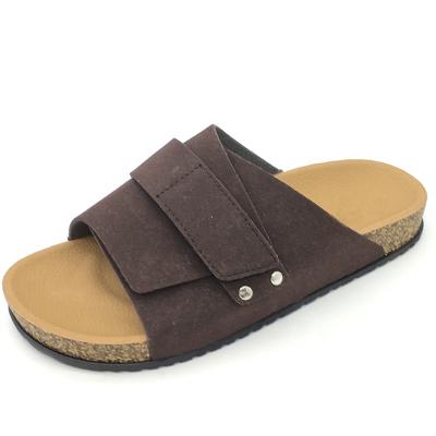 China Fashion Trend Man Sandals Cork Sole Shoes Men Genuine Leather Slipper Manufacturer For Summer for sale