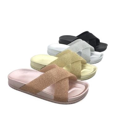 China Fashion Trend Summer Women Platform Sandals Cross Strap Slippers Casual Outdoor Sandals for Bedroom and Seaside for sale