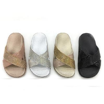 China Fashion Trend New Design Summer Bedroom Sandals Shoes Lady Indoor Snake and Shiny Upper Woman Slips Slipper for sale