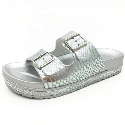 China Fashion Trend Hot Sale Italy Style Blingbling Popular PU Slippers Outdoor Summer Slides For Ladies Shoes for sale