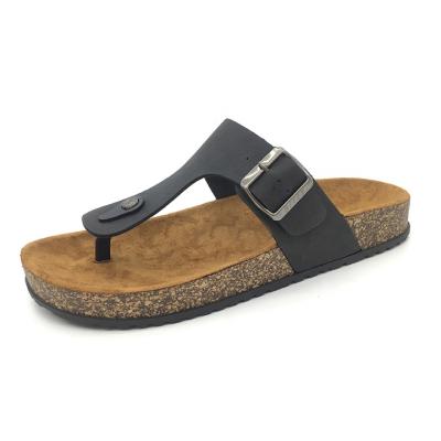 China Fashion Trend Ladies Slippers and Sandals PU Soft Cork Sole Sandals for sale