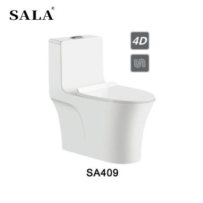 China SALA Hot Sale Price Discount Automatic Operation Floor Tier Bathroom Toilet Ceramic Toilet for sale