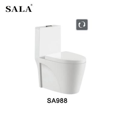 China Automatic Operation SALA New Ceramic Water Integrated Ivory White Sanitary Ware Enclosed Toilet Seat for sale