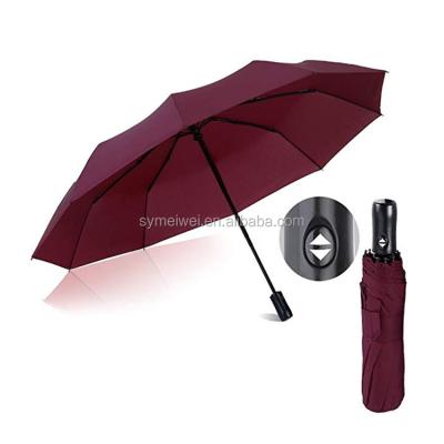 China Industrial 3 Fold Automatic Windproof Umbrella Automatic Open Umbrella For Promotion Commercial Use Custom Logo Printing Fold Umbrella for sale