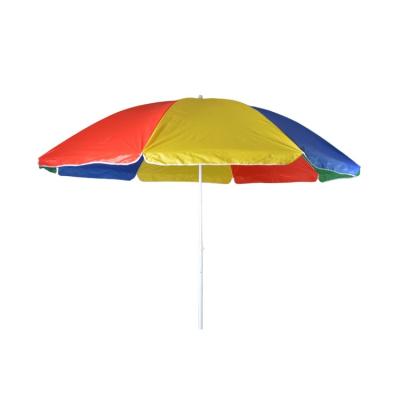 China Industrial beach umbrella size 2.4m 1.8m 2.2m 2m with custom logo print for outdoor promotion use color beach umbrellass for sale