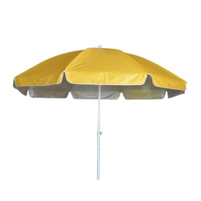 China Casual Beach Umbrella With UV Coating 2.4m Open Diameter 1.8m 2.2m With Custom Logo Print For Advertising Use Beach Umbrellas for sale