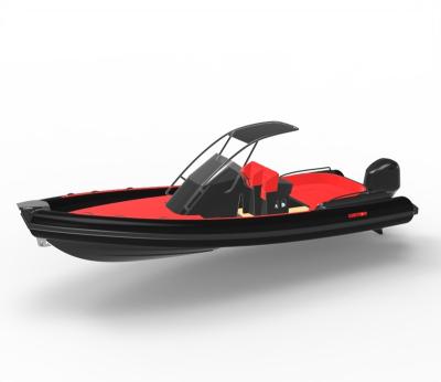 China Luxury Orca Designed 8.5m Italian Aluminum RIB Boat Aluminum Hypalon PVC RIB850 28ft Inflatable Boat With Folding Bed for sale