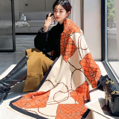 China New Winter Cashmere Women's Scarf Soft Soft Feeling Thickening Long Warm Scarf For Women Shawl Winter Luxury Scarf for sale