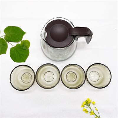 China 5 Piece Teapot Set Sustainable High Quality Coffee Maker With Filter Water High Temperature Resistant Glass Ware for sale