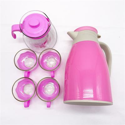 China Factory direct sales viable new product bubble glass teapot set 5 sets of insulated teapot pick up teapot for sale