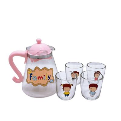 China Parent-child Household Safty Home Use Glass Viable High Quality Wholesale Set Kettle for sale