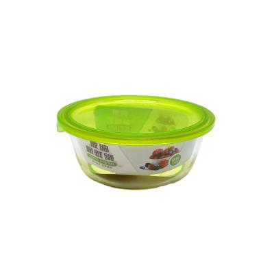 China 2021 Viable Sale Glass Bowl Factory Glass Fresh-keeping Bowl With Lid Clear Round Glass Keeping Bowl With Lid for sale