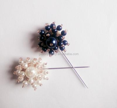 China Wholesale Muslim Handmade Cheap Pageant Hijab Bead Pins for sale