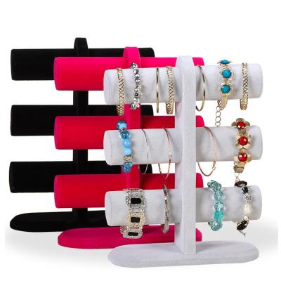 China Jewelry Storage and Display Holder Bracelet Bangle Jewelry Headwear Display Props Hanging Rack Watch Band Storage Display Rack for sale