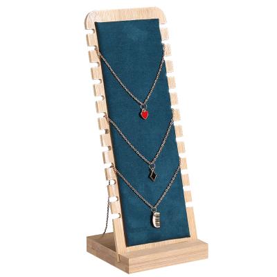 China Jewelry Shows Bamboo and Wood Jewelry Holder Stand Window Counter Jewelry Holder Necklace Display Stand Pendant Props Ornaments for sale