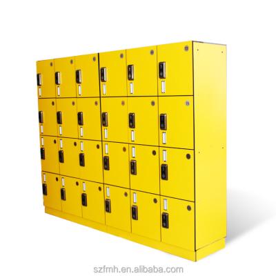 China Fire retardant ; easy to clean; Waterproof Digital Lock Yellow Color Locker Used School For Sale for sale