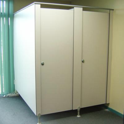 China Easy To Clean Modular HPL Phenolic Resin Panel Toilet Cupboard And Accessories for sale