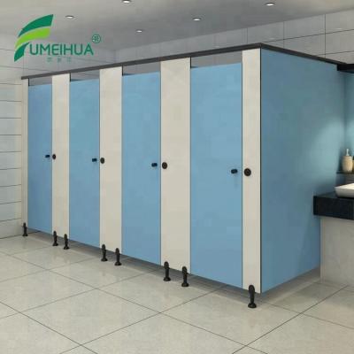 China Shock resistant; raincoat ; easy to clean light blue waterproof laminate shower toilet cubicle partition for sale