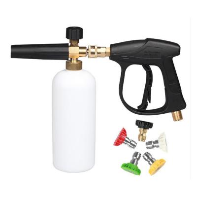 China PP/Brass 2022 car wash spray gun high pressure foam for car maintenance snow foam lance for sale