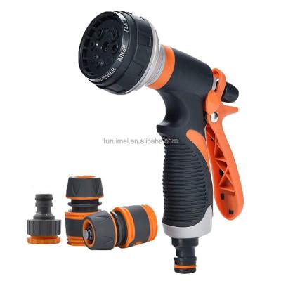 China Construction of Plastic Hose Adjustable Multifunctional Adjustable Garden Lawn Water Nozzle High Pressure Gun Watering Sprayer for sale