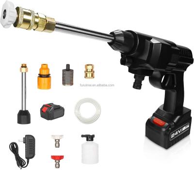 China 2021 New ABS/Copper Li-ion Rechargeable Car Wash Machine Cordless Portable High Pressure Gun Mini Wash Machine 12V for sale