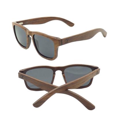 China Fashion Bamboo Men's Sunglass Product Quality Wooden Sunglass Style Meet CE UV400 Polarized Glass for sale