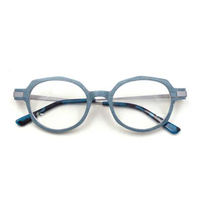 China For popular metal frame bambu reading glass design optical glasses for sale