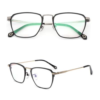 China Luxury High End Titanium Glass Eyeglass Big Reading Glasses Frames for sale