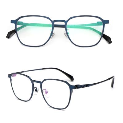 China Wholesale Big Blue Titanium Square Reading Glass Optical Glass Frame for sale