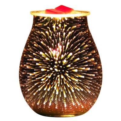 China Home Garden Wedding Parties Birthday 3D Glass Electric Wax Melt Warmer Wax Burner Melter Fragrance Warmer for Home Office Bedroom Living Room Gifts & Decor for sale