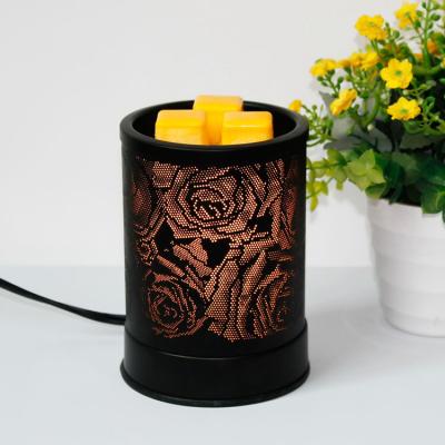 China Electric Metal Fragrance Lamp Night Light Mini Aromatherapy Lamp Wax Melt Warmer Wax Warmer For Scented Wax for sale