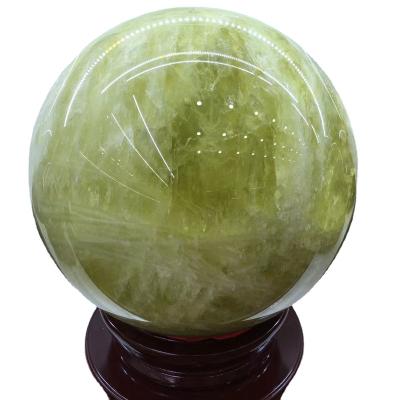 China China International Big Rock Quartz Ball Decorative Natural Citrine Crystal Ball Sphere Natural Topaz Factory for sale