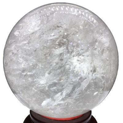 China China Clear Quartz Crystal Sphere White Crystal Ball With Professional Technical Support for sale