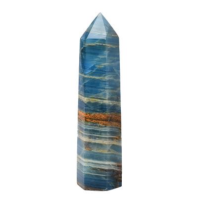 China China Amway High Quality Wholesale Crystal Column Natural Blue Onyx Crystal Point For Home Decoration for sale