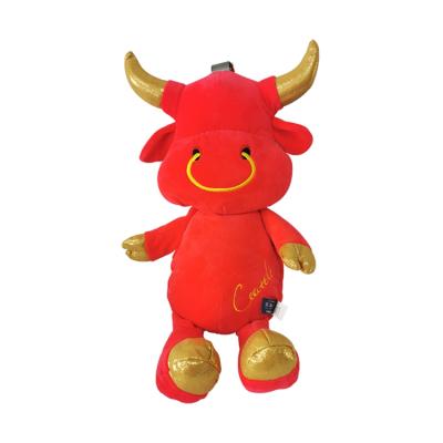 China Customized handmade anti-pilling class kids cattle plush toy doll handmade bags for sale